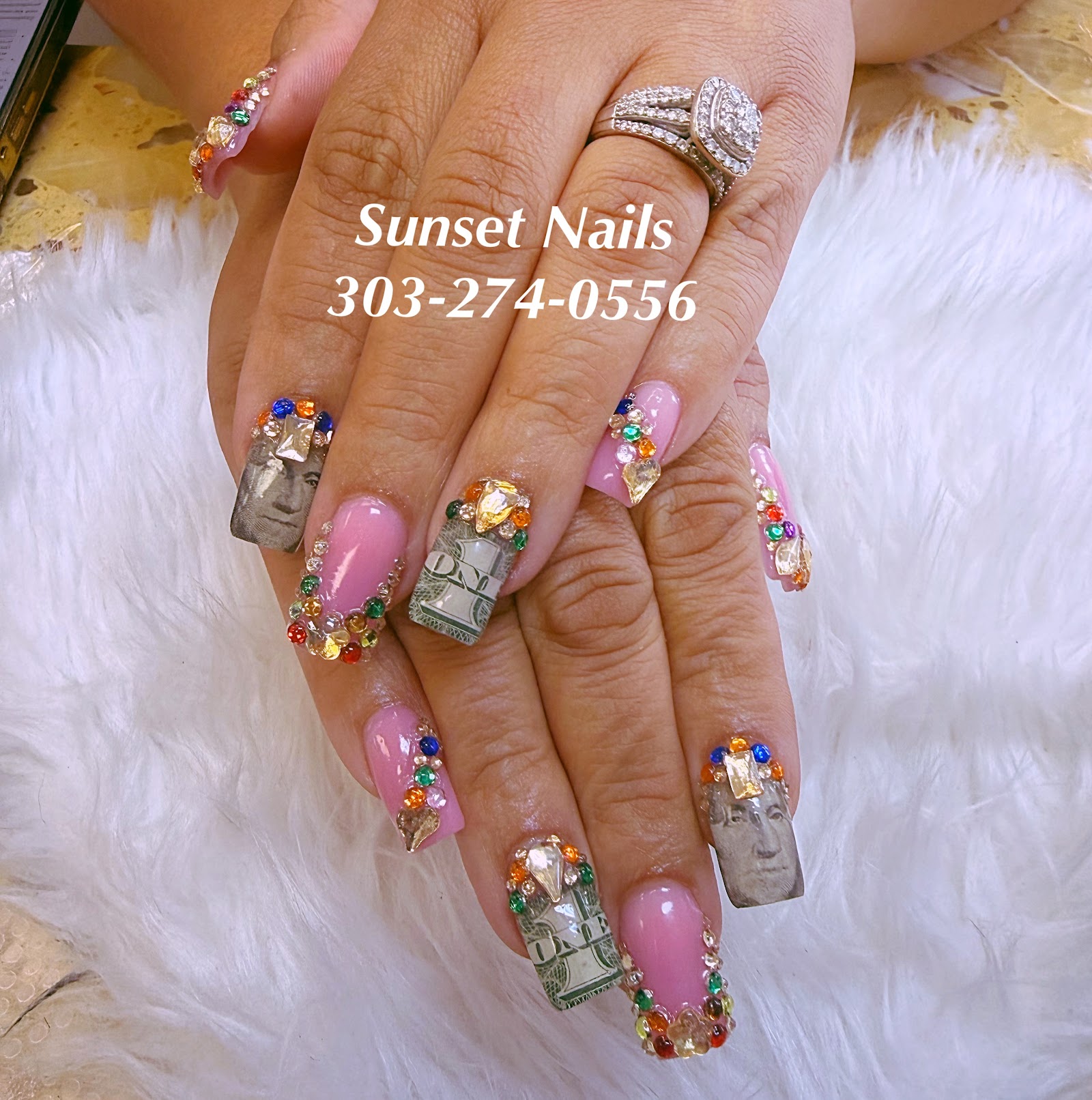 Sunset Nails nail work in Lakewood, Colorado